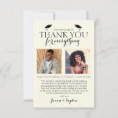 ダブル卒業パーティーの写真2枚 卒業おめでとう サンキューカード (正面)