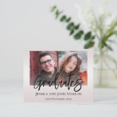 ダブル卒業パーティー招待状 ポストカード (スタンド正面)