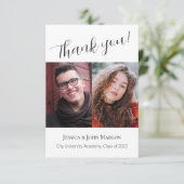 ダブル卒業パーティー サンキューカード (スタンド正面)