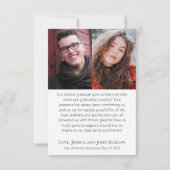 ダブル卒業パーティー サンキューカード (裏面)