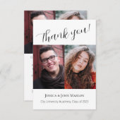 ダブル卒業パーティー サンキューカード (正面/裏面)