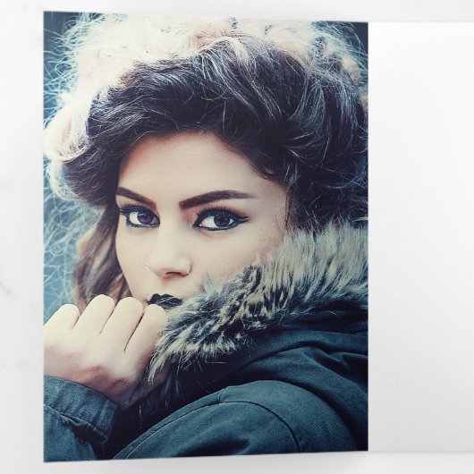 ダブル卒業写真パーティの招待状 三つ折り招待状 (内部最初)