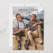 ダブル卒業生の写真共同パーティの招待状 招待状 (正面)