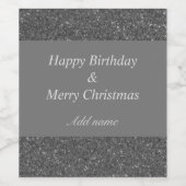 ダブル大事な行事誕生日とクリスマスラベル ワインラベル (シングルラベル)