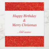 ダブル大事な行事誕生日とクリスマスラベル ワインラベル (シングルラベル)