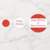 ダブル大事な行事誕生日とクリスマス紙吹雪 コンフェッティ (正面)