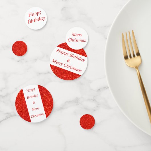 ダブル大事な行事誕生日とクリスマス紙吹雪 コンフェッティ (グループ)