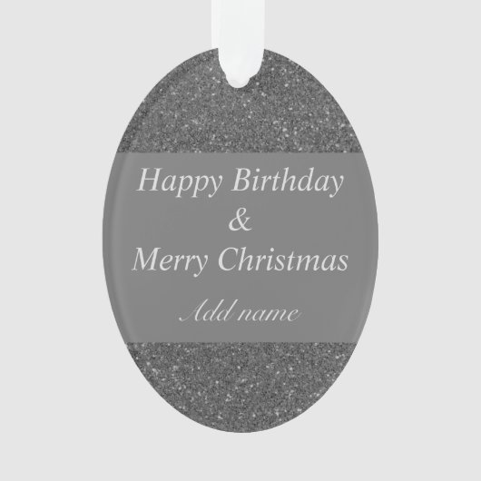 ダブル大事な行事誕生日とクリスマス装飾 オーナメント (正面)