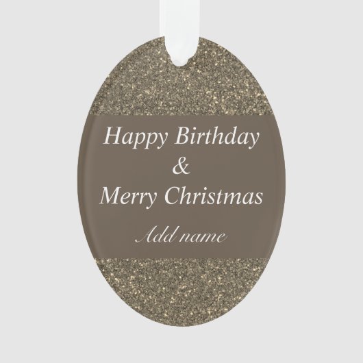 ダブル大事な行事誕生日とクリスマス装飾 オーナメント (正面)