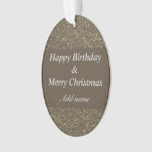 ダブル大事な行事誕生日とクリスマス装飾 オーナメント (正面)