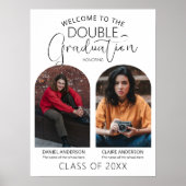ダブル大学院アーチ写真卒業へようこそ ポスター (正面)
