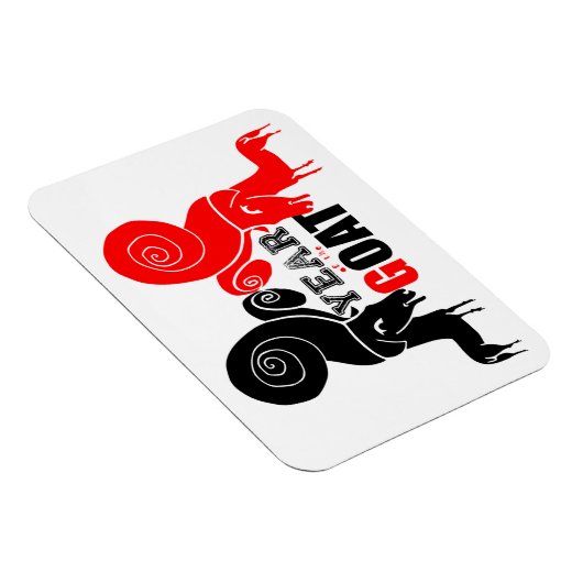 ダブル奇数ヤギ中国のの年〔占星術の〕十二宮図写真磁石 マグネット (右側)