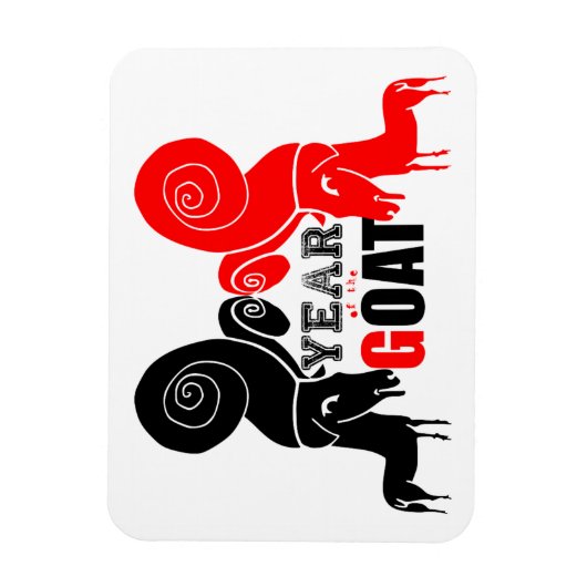 ダブル奇数ヤギ中国のの年〔占星術の〕十二宮図写真磁石 マグネット (縦)