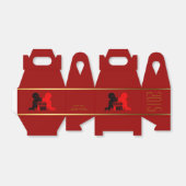 ダブル奇数ヤギ中国のの年〔占星術の〕十二宮図赤い好意ボックス フェイバーボックス (折り畳みなし)