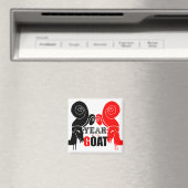 ダブル奇数ヤギ中国のイヤー〔占星術の〕十二宮図誕生日M マグネット (インサイチュ (食洗機))