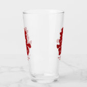 ダブル幸せ赤中国の黄結婚平 タンブラーグラス (左)