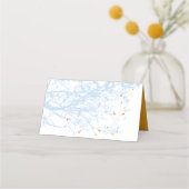 ダブル折り紙オレンジ紙クレーズアジア結婚ズ プレイスカード (裏面)