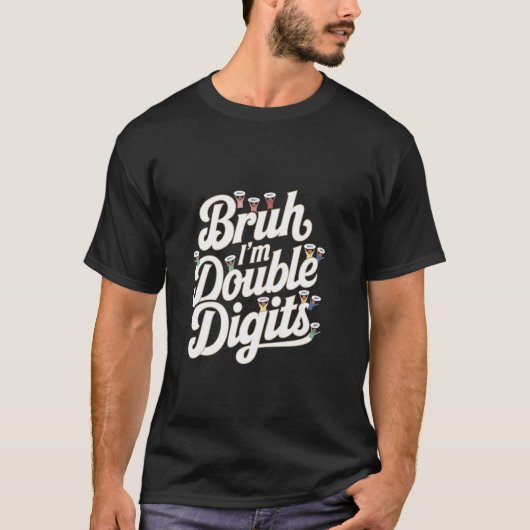 ダブル数字の引用が面白いんだよね ダブル数字だよ Tシャツ (正面)