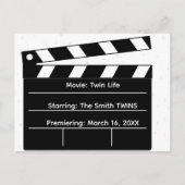 ダブル機能：叙事的な双子の妊娠の発表 ポストカード (正面)