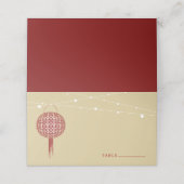 ダブル白熱［赤熱］光を放つハピネス中国のラ結婚ンタン プレイスカード (外部開封)