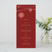 ダブル白熱［赤熱］光を放つハピネス中国のラ結婚ンタン メニュー (スタンド正面)