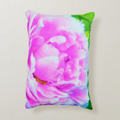 ダブル素晴らしピンク牡丹フラワー詳細 アクセントクッション (裏面(縦))