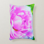 ダブル素晴らしピンク牡丹フラワー詳細 アクセントクッション (正面(垂直))