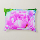 ダブル素晴らしピンク牡丹フラワー詳細 アクセントクッション (裏面)