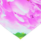 ダブル素晴らしピンク牡丹フラワー詳細 ショートテーブルランナー (コーナー)