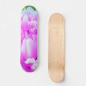 ダブル素晴らしピンク牡丹フラワー詳細 スケートボード (正面)
