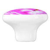 ダブル素晴らしピンク牡丹フラワー詳細 セラミックノブ (側面)