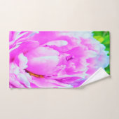 ダブル素晴らしピンク牡丹フラワー詳細 バスタオルセット (ハンドタオル)