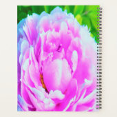 ダブル素晴らしピンク牡丹フラワー詳細 プランナー手帳 (裏面)