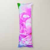 ダブル素晴らしピンク牡丹フラワー詳細 ボディピロー (裏面 (縦))