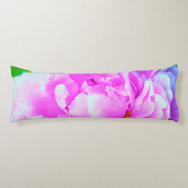 ダブル素晴らしピンク牡丹フラワー詳細 ボディピロー