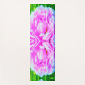 ダブル素晴らしピンク牡丹フラワー詳細 ヨガマット (正面)