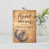 ダブル素朴ホースシューズブライダルシャワー招待状 招待状 (スタンド正面)