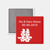 ダブル結婚ハプネス磁石 マグネット (正面/裏面)