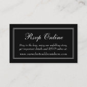 ダブル縁どブラックRSVPオンライン エンクロージャーカード (正面)