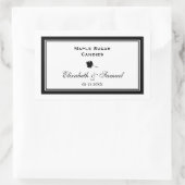 ダブル縁どメデの葉の結婚式のレセプションキャンディー 長方形シール (バッグ)