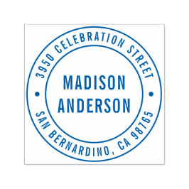 ダブル縁どモダンアル差出人住所 セルフインキングスタンプ