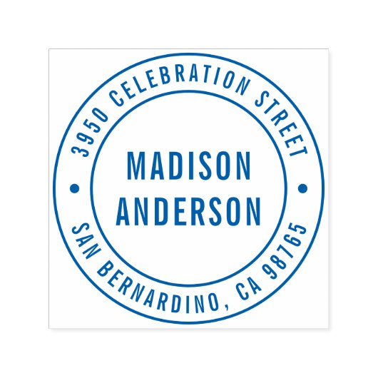 ダブル縁どモダンアル差出人住所 セルフインキングスタンプ (デザイン)