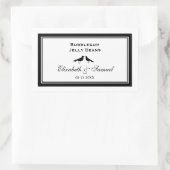 ダブル縁ど愛鳥の結婚式のレセプションキャンディ 長方形シール (バッグ)