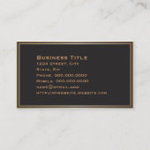 ダブル縁ど金ゴールドブラッ企業のク・ビジネス・カード 名刺 (裏面)