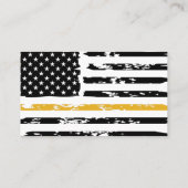 ダブル薄いブルーライン警察旗 名刺 (裏面)