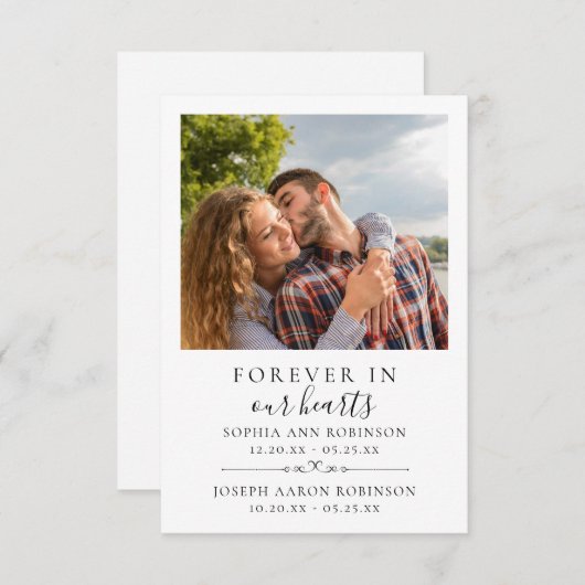 ダブル記念写真葬式祈りの言葉カード