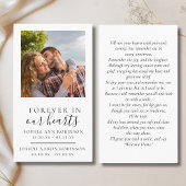 ダブル記念写真葬式祈りの言葉カード 名刺