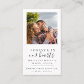 ダブル記念写真葬式祈りの言葉カード 名刺