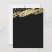 ダブル誕生日金ゴールドとブラック応援 招待状 (裏面)