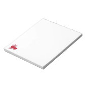 ダブル赤いハート&グリッターデザインバレンタインデー ノートパッド (回転)